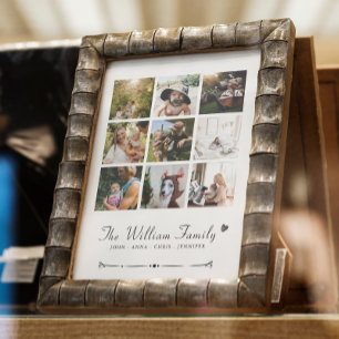 AANGEPASTE FAMILIE FOTO COLLAGE POSTER EN PRINT