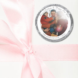 Aangepaste Familie Foto Disco Ball Sticker met Tek