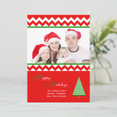 Aangepaste Familie Foto Kerst Flat Kaart (Staand voorkant)