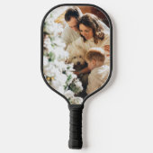 Aangepaste Familie Foto Kerstcadeau Pickleball Paddle (Achterkant)
