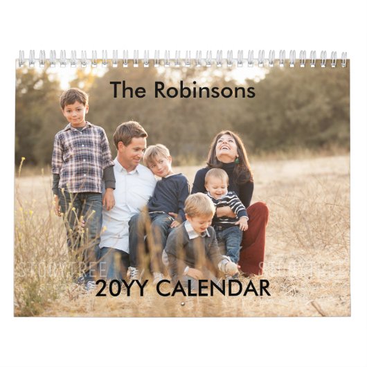 Aangepaste familie foto Maak je eigen kalender (Hoes)