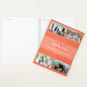Aangepaste Familie Foto Peach Ontwerp Afspraak Planner (Display)