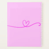 Aangepaste Familie Foto Roze Ontwerp Afspraak Planner (Achterkant)