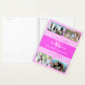 Aangepaste Familie Foto Roze Ontwerp Afspraak Planner (Display)