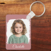 Aangepaste Familie Foto Sleutelhanger Dubbelzijdig (Achterkant)