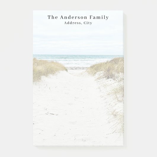 Aangepaste familie foto strandvakantie post-it® notes (Voorkant)