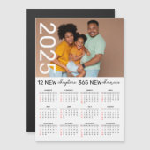 Aangepaste Familie Fotonaam 2025 Kalender Magnet (Voorkant / Achterkant)