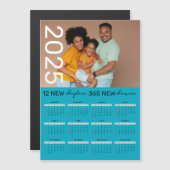Aangepaste Familie Fotonaam 2025 Kalender Magnet (Voorkant / Achterkant)