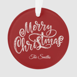 Aangepaste Familie Groet Vrolijk Kerstfeest Ornament