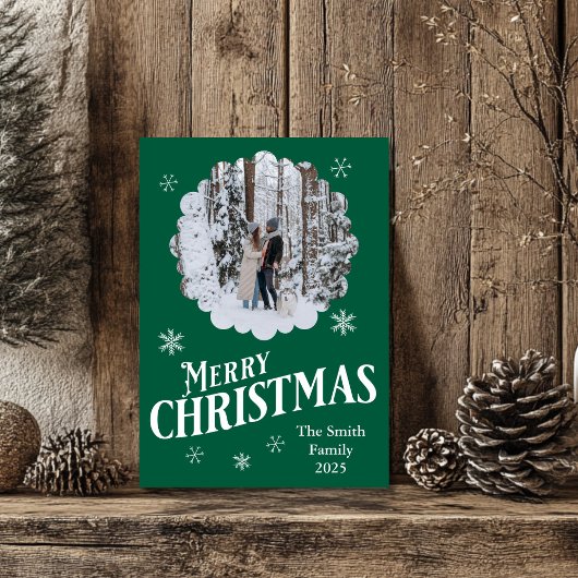 Aangepaste Familie & Hond Vrolijk Kerstkaart