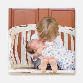 Aangepaste familie huisdier foto en naam Afbeeldin Magneet