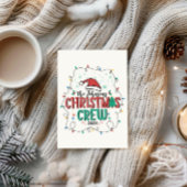 Aangepaste Familie Kerst Crew Groep Matching Naam Feestdagenkaart