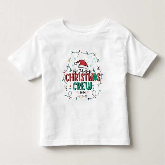Aangepaste Familie Kerst Crew Groep Matching Naam Kinder Shirts (Voorkant)