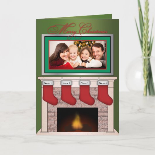 Aangepaste Familie Kerst Kaart (Voorkant)