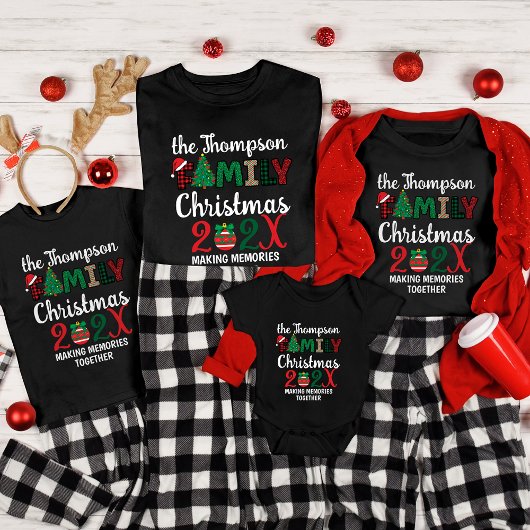Aangepaste familie kerst maken herinneringen samen t-shirt