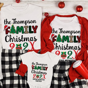 Aangepaste familie kerst maken herinneringen samen Tri-Blend shirt