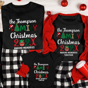 Aangepaste familie kerst maken herinneringen samen Tri-Blend shirt