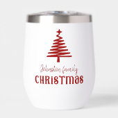 Aangepaste familie kerstboom eenvoudige rood (Voorkant)