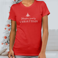 Aangepaste familie kerstboom eenvoudige rood