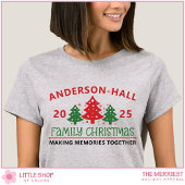 Aangepaste familie kerstboom t-shirt