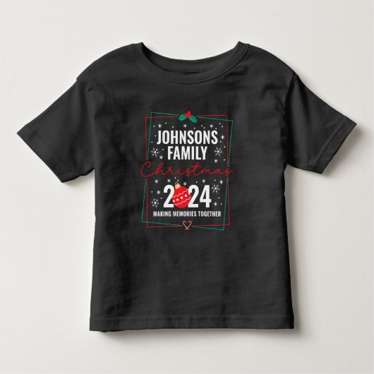 Aangepaste Familie Kerstgroep Matching Naam Kinder Shirts (Voorkant)