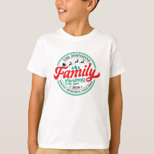 Aangepaste Familie Kerstgroep Overeenkomende Naam  T-shirt