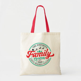 Aangepaste Familie Kerstgroep Overeenkomende Naam Tote Bag