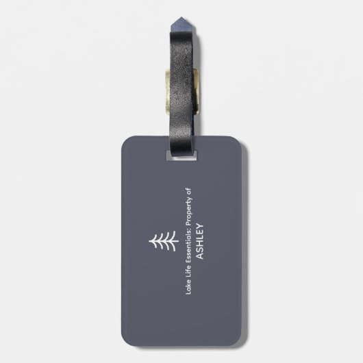 Aangepaste Familie Lake Camping Vakantie Groepen M Bagagelabel (Achterkant verticaal)