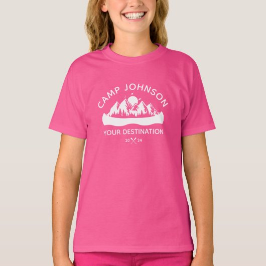 Aangepaste Familie Lake Camping Vakantie Groepen M T-shirt (Voorkant)