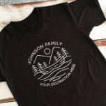 Aangepaste Familie Lake Camping Vakantie Groepen M T-shirt<br><div class="desc">Op zoek naar uw meer- en campingvakantie te herdenken? Onze custom vakantie t-shirts zijn perfect voor familie reünies,  groepsreizen en outdoor avonturen. Personaliseer ze met uw familie- of groepsnaam en vakantiejaar voor een uniek aandenken. Bestel vandaag nog en koester de herinneringen voor altijd!</div>