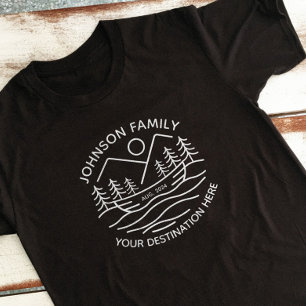 Aangepaste Familie Lake Camping Vakantie Groepen M T-shirt