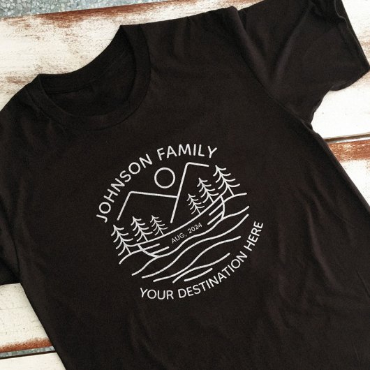 Aangepaste Familie Lake Camping Vakantie Groepen M T-shirt