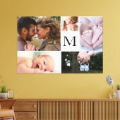 Aangepaste familie monogram fotocollage canvas afdruk (Insitu (Woonkamer))