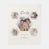 Aangepaste familie Multi 5 foto collage galerij Fleece Deken (Voorkant)