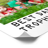 Aangepaste familie of vaders dagfoto wilde sjabloo poster (Hoek)