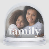 Aangepaste familie overlay foto sneeuwbol (Voorkant)