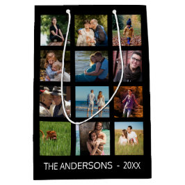 Aangepaste familie 🖼️Photo Collage Monogram Medium Cadeauzakje