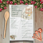 Aangepaste familie Recept Keepsake Rustiek Bakken Theedoek<br><div class="desc">Bak een partij van oma's favoriete koekjes met behulp van haar recept afgedrukt op deze prachtig gepersonaliseerde souvenir erfstuk rustieke theedoek. Houd altijd haar favoriete recept bij de hand om een partij oma's of mama's koekjes te bakken voor familie, vrienden of geschenken. U kunt het ontwerp voor recepten van elk...</div>