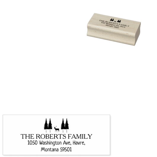 Aangepaste familie retour adres, Kerstmis Rubberstempel (Gestempeld)