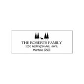 Aangepaste familie retour adres, Kerstmis Rubberstempel (Afrduk)