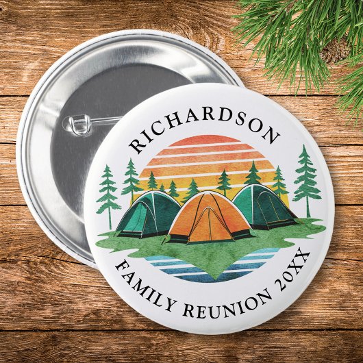 Aangepaste Familie Reünie Camping Reis Ronde Button 5,7 Cm