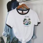 Aangepaste Familie Reünie Cruiseschip Zomervakanti T-shirt<br><div class="desc">Met trendy waterverf illustraties met strakke moderne lettertypen. Herinner uw vakantie week met bijpassende t - shirts voor moeder, vader, broer, zus, enz. Wijzig de familienaam en de datum om het uw eigen aangepaste ontwerp te maken. Dit ontwerp zal nooit uit de mode raken. Perfect voor familiefoto's, reüniefeesten, zomervakanties, roadtrips...</div>