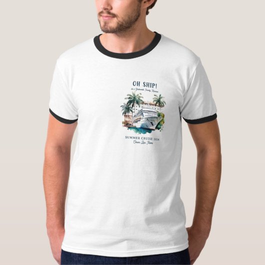 Aangepaste Familie Reünie Cruiseschip Zomervakanti T-shirt (Voorkant)