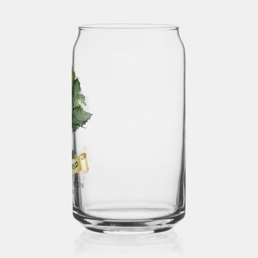 Aangepaste familie reünie neven bemanning Keepsake Blikvorm Glas (Links)