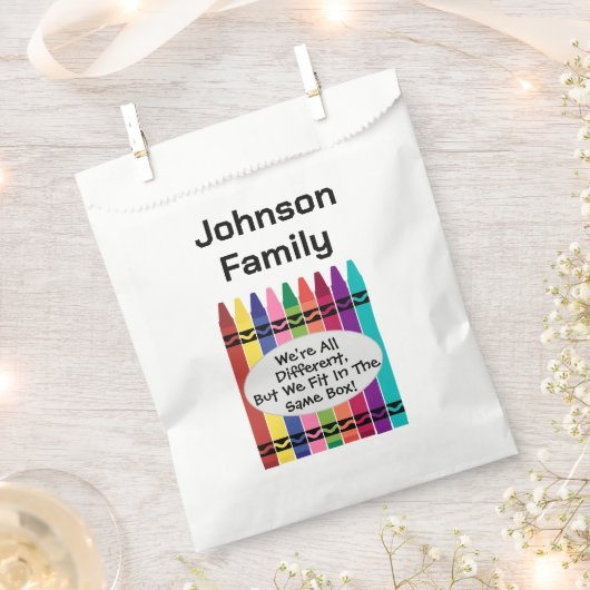 Aangepaste Familie Reünie Papieren Feestzak Bedankzakje (Geknipt)