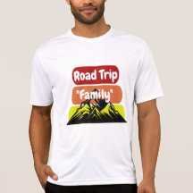 Aangepaste familie Road Trip Mountain Sunset T-