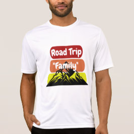 Aangepaste familie Road Trip Mountain Sunset T- T-shirt