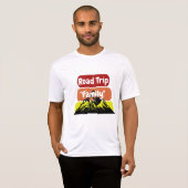 Aangepaste familie Road Trip Mountain Sunset T- T-shirt (Voorkant volledig)