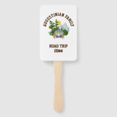 Aangepaste familie Road Trip Van Life Handwaaier (Achterkant)