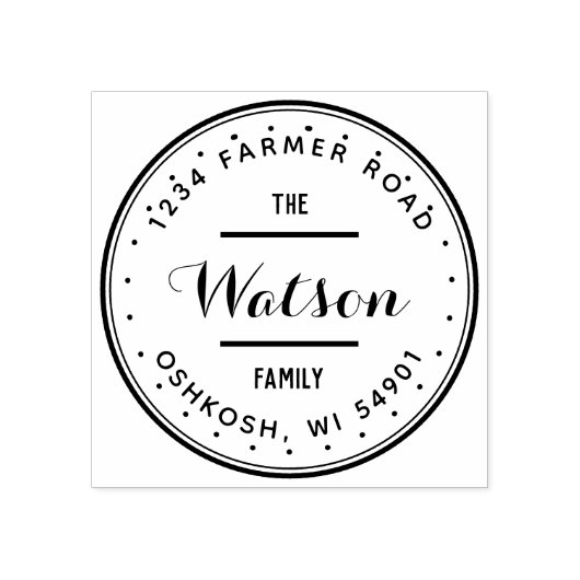 Aangepaste familie ronde retour adres stempel (Afrduk)